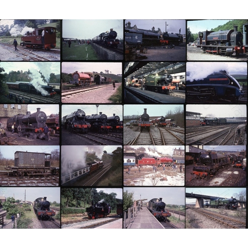 84 - Railway. Heritage and preserved. Approx. 380 x 35mm original colour slides, stored in a wooden box. ... 