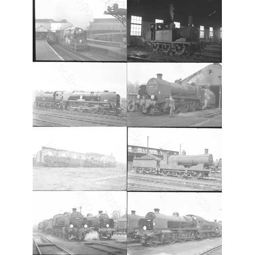 94 - Railway. Ex Southern/B.R. Steam locomotives. A small selection of 24 medium format, individual black... 