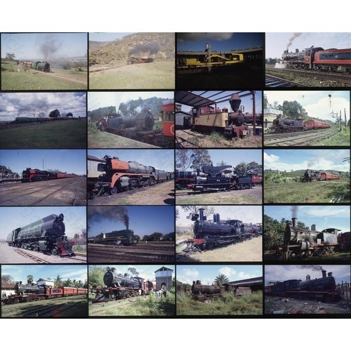 11 - Railway. World Steam. Approx. 200 x 35mm colour slides, on mostly Agfa film stock, housed in a plast...