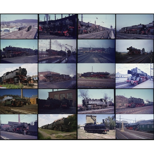 13 - Railway. World Steam. Approx. 175 x 35mm colour slides, on mostly Agfa film stock, housed in a plast... 