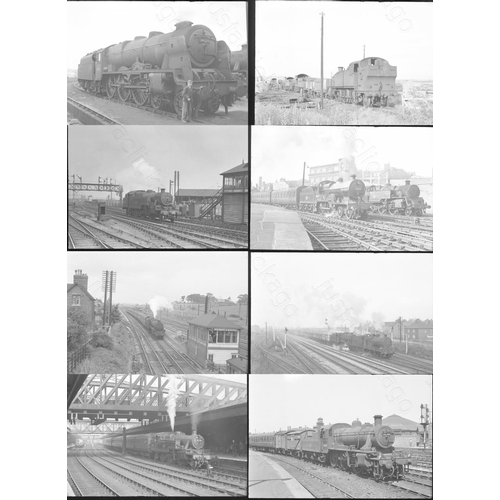 21 - Railway. Ex LMS steam. A small selection of approx. 50, medium format, black and white negatives wit...