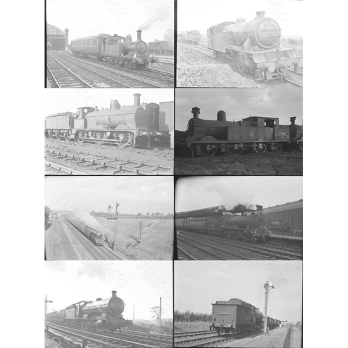 22 - Railway. Ex LNER steam. A small selection of approx. 50, medium format, black and white negatives wi...