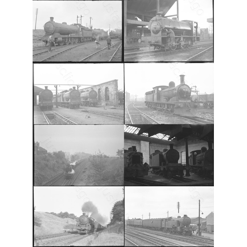 24 - Railway. Ex LNER steam. A small selection of approx. 30, medium format, black and white negatives wi... 