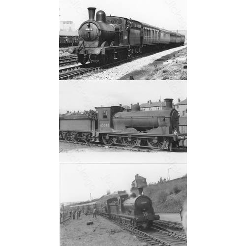 549 - Railway. L.N.E.R. steam. A good collection of approx. 800+,  black and white, postcard size prints, ...