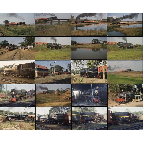 64 - Railway. Overseas Traction - BURMA. Approx. 113 x 35mm colour slides, all on Agfa film stock and hou... 