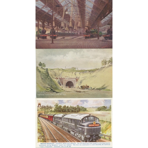 71 - Railway. A fine collection of commercial photographs, black and white prints and postcards (some col...