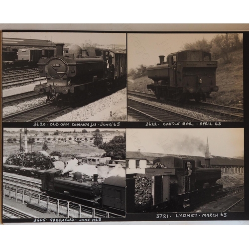 72 - Railway. An album of good quality black and white prints (13cm x 10cm) made up as a spiral bound boo... 