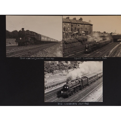 72 - Railway. An album of good quality black and white prints (13cm x 10cm) made up as a spiral bound boo...