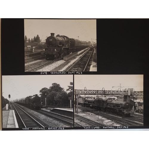 72 - Railway. An album of good quality black and white prints (13cm x 10cm) made up as a spiral bound boo... 