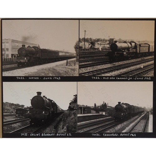 72 - Railway. An album of good quality black and white prints (13cm x 10cm) made up as a spiral bound boo... 