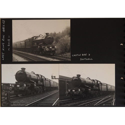 72 - Railway. An album of good quality black and white prints (13cm x 10cm) made up as a spiral bound boo... 