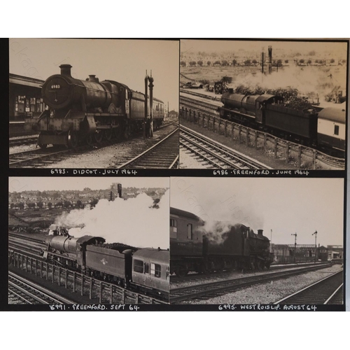 72 - Railway. An album of good quality black and white prints (13cm x 10cm) made up as a spiral bound boo... 