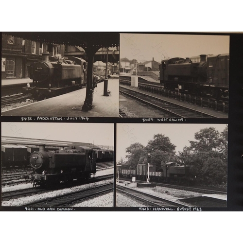 72 - Railway. An album of good quality black and white prints (13cm x 10cm) made up as a spiral bound boo...