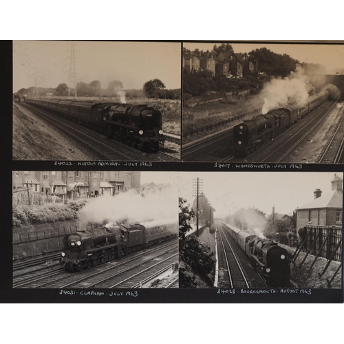 72 - Railway. An album of good quality black and white prints (13cm x 10cm) made up as a spiral bound boo...