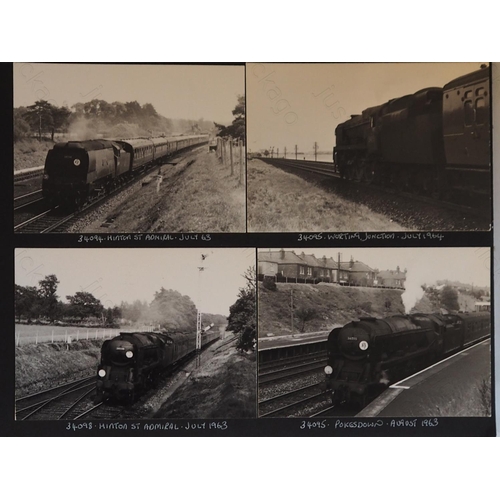 72 - Railway. An album of good quality black and white prints (13cm x 10cm) made up as a spiral bound boo...