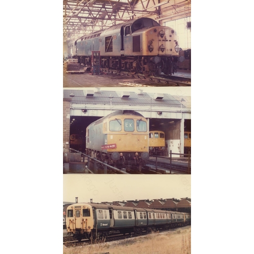 74 - Railway. Modern Traction with some Infrastructure. A small selection of approx. 40, loose colour pri...