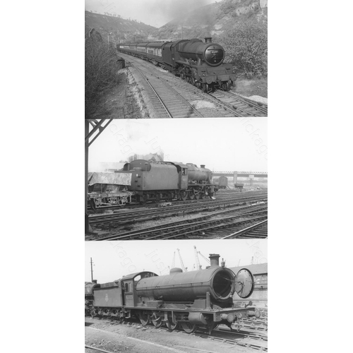 10 - Railway. B.R Steam. A box of Approx. 750, black and white, postcard size prints. The prints feature ... 