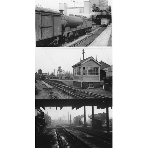 10 - Railway. B.R Steam. A box of Approx. 750, black and white, postcard size prints. The prints feature ... 