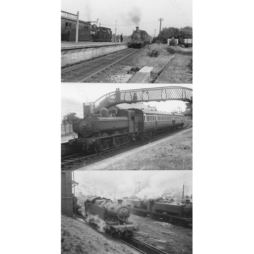 10 - Railway. B.R Steam. A box of Approx. 750, black and white, postcard size prints. The prints feature ... 