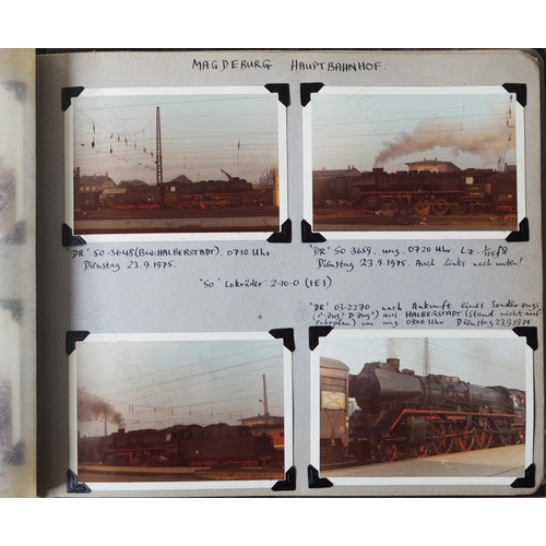 113 - Railway. Overseas Traction - East & West Germany. Three albums of approx. 420, mostly original, colo... 