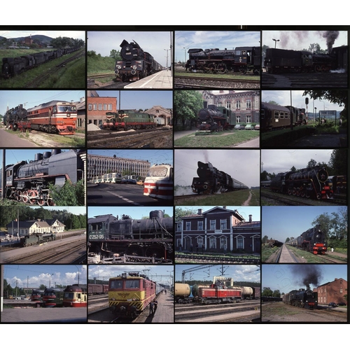 177 - Railway. Overseas traction - East Germany, Poland, Baltics. A collection of approx. 300 x 35mm colou... 