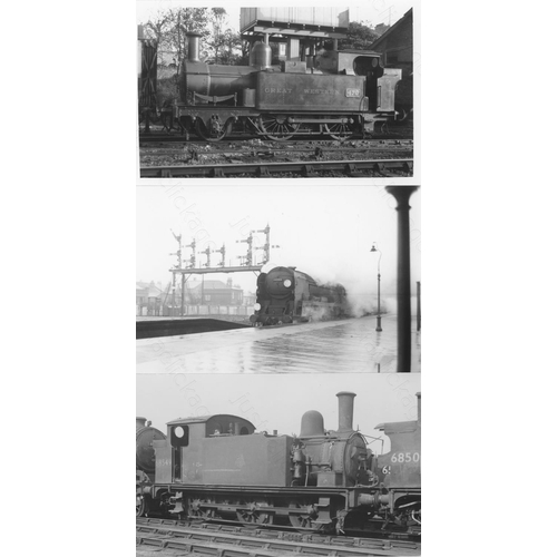 2 - Railway. B.R. Steam. A box of Approx. 600, black and white, postcard size prints. The prints feature... 