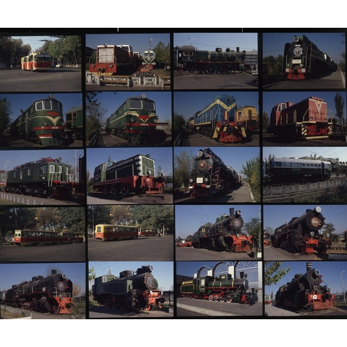 22 - Railway. Overseas Traction - UZBEKISTAN. A small selection  of 34 x 35mm colour slides, all on Agfa ... 