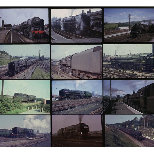 287 - Railway. BR Steam. A small collection of 43  x 35mm, mostly original, colour slides, featuring BR St... 