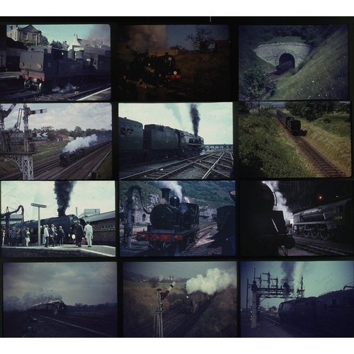 289 - Railway. BR Steam. A small collection of 36 x 35mm, mostly original, colour slides, featuring BR (SR... 