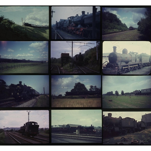 291 - Railway. BR Steam. A small collection of 19 x 35mm, mostly original, colour slides, featuring BR (WR... 