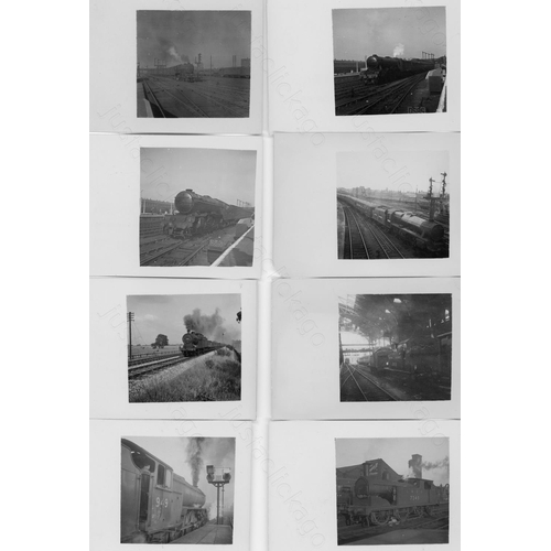 292 - Railway. BR Steam. A box of several hundred, black and white contact prints, plus a box of larger pr... 