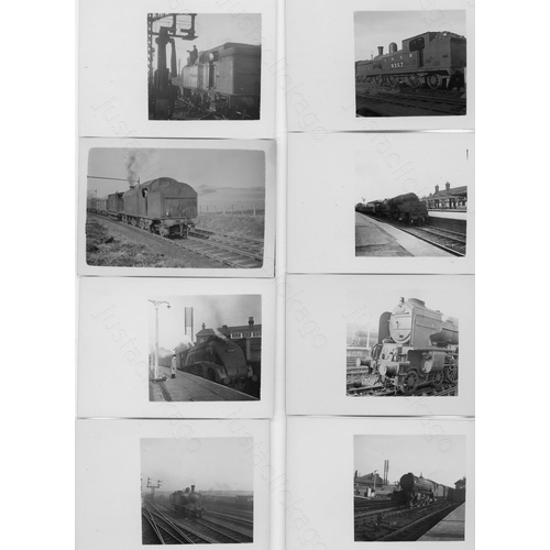 292 - Railway. BR Steam. A box of several hundred, black and white contact prints, plus a box of larger pr... 