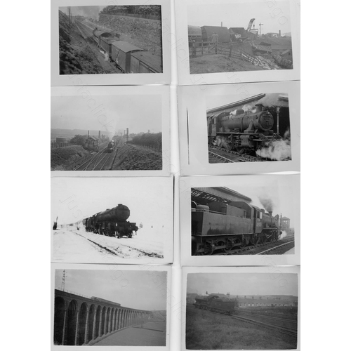 292 - Railway. BR Steam. A box of several hundred, black and white contact prints, plus a box of larger pr... 