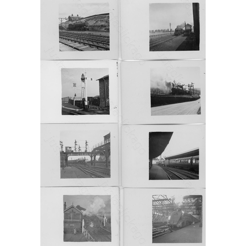 292 - Railway. BR Steam. A box of several hundred, black and white contact prints, plus a box of larger pr... 