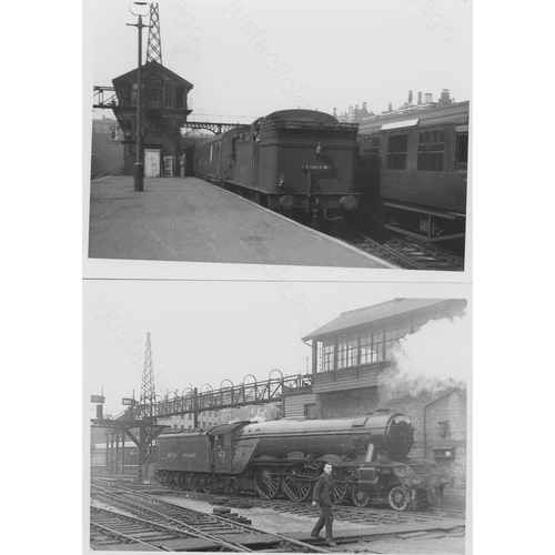 292 - Railway. BR Steam. A box of several hundred, black and white contact prints, plus a box of larger pr... 