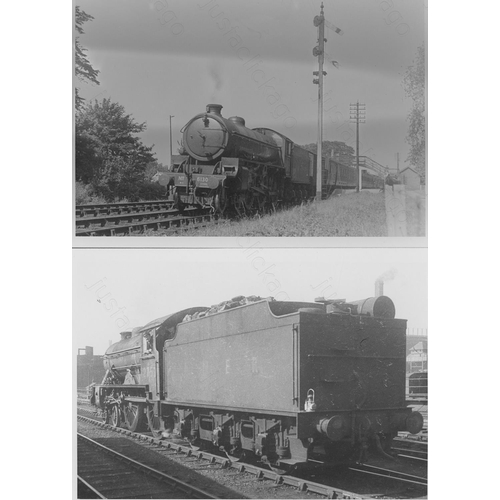 292 - Railway. BR Steam. A box of several hundred, black and white contact prints, plus a box of larger pr... 