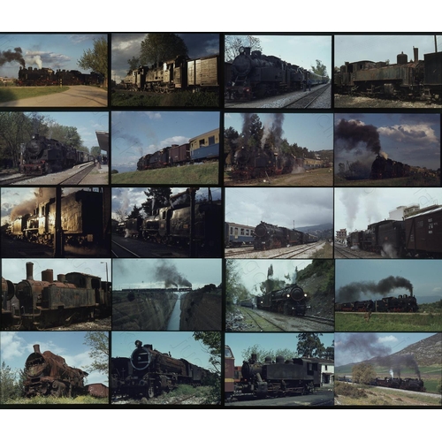 295 - Railway. Overseas Traction - GREECE. Approx. 144 x 35mm, colour slides, on Agfa film stock. A select... 