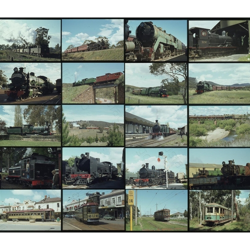 298 - Railway. Overseas Traction - AUSTRALIA. Approx. 230 x 35mm, colour slides, on Agfa film stock. A sel... 