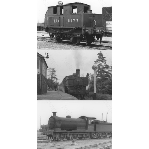 3 - Railway. B.R. Steam. A box of Approx. 600, black and white, postcard size prints. The prints feature... 