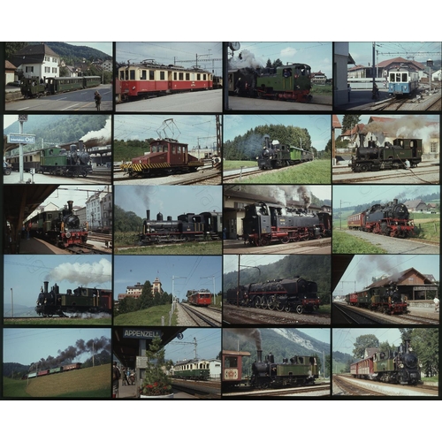 301 - Railway. Overseas Traction - SWIZERLAND. Approx. 280 x 35mm, colour slides, on Agfa film stock. A se... 