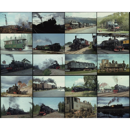 303 - Railway. Overseas Traction - SWEDEN, DENMARK and NORWAY. Approx. 280 x 35mm, colour slides, on Agfa ... 