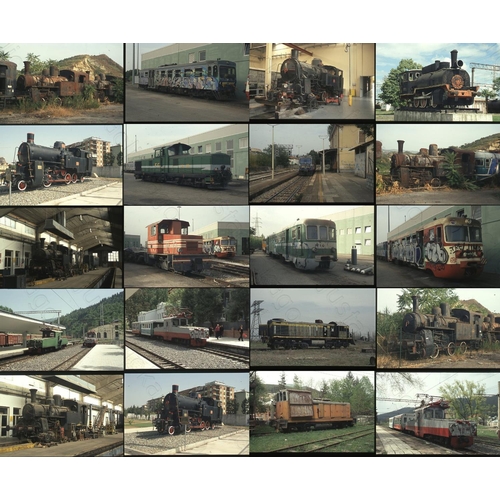 31 - Railway. Overseas Traction - GEORGIA & ITALY. A small selection of 42 x 35mm colour slides, all on A... 