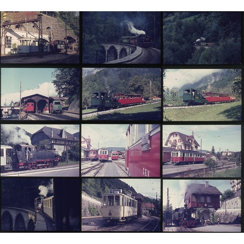 340 - Railway. Overseas Traction - SWITZERLAND. Approx. 83 x 35mm, colour slides, on Agfa film stock. A se... 