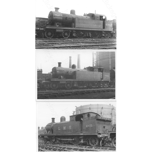 350 - Railway. L.M.S. Locomotives. A good assortment of approx. 155, black and white, postcard size prints... 