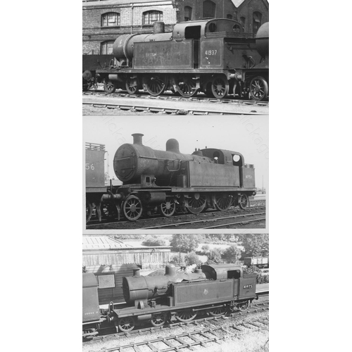 350 - Railway. L.M.S. Locomotives. A good assortment of approx. 155, black and white, postcard size prints... 