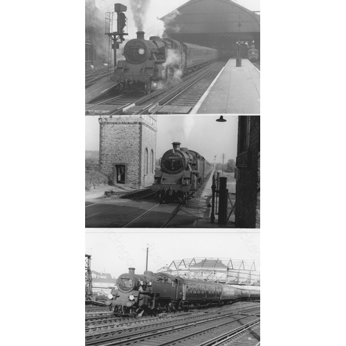 4 - Railway. B.R. Steam. A box of Approx. 650, black and white, postcard size prints. The prints feature... 