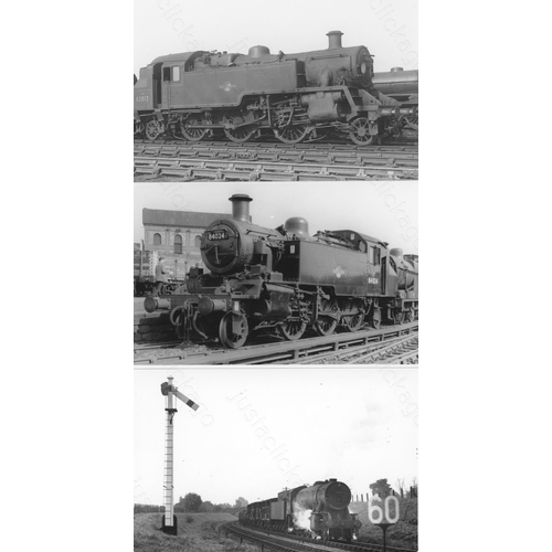 4 - Railway. B.R. Steam. A box of Approx. 650, black and white, postcard size prints. The prints feature... 