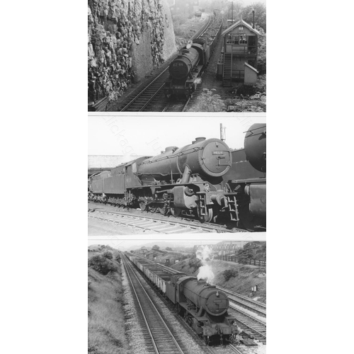 4 - Railway. B.R. Steam. A box of Approx. 650, black and white, postcard size prints. The prints feature... 