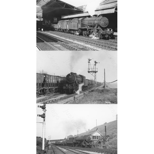 4 - Railway. B.R. Steam. A box of Approx. 650, black and white, postcard size prints. The prints feature... 