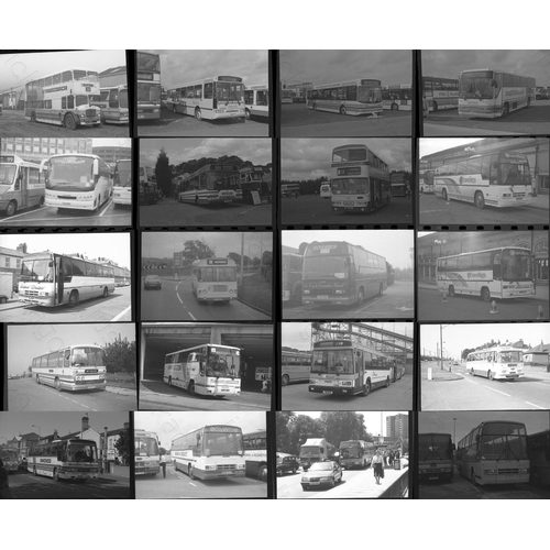 46 - U.K. Bus selection. Approx. 100, individual, 35mm black and white and a few colour negatives. There ... 